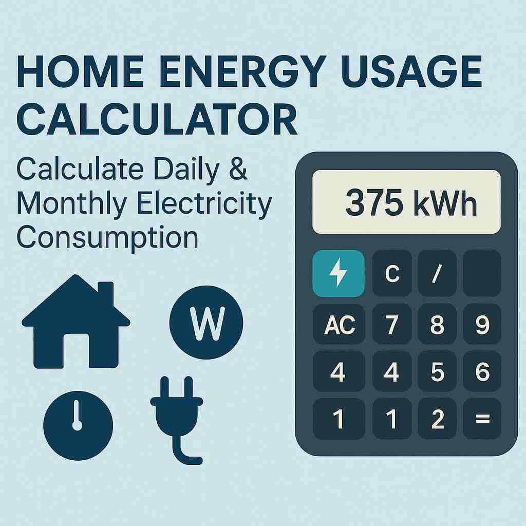 home energy usage calculator – calculate daily & monthly electricity consumption
