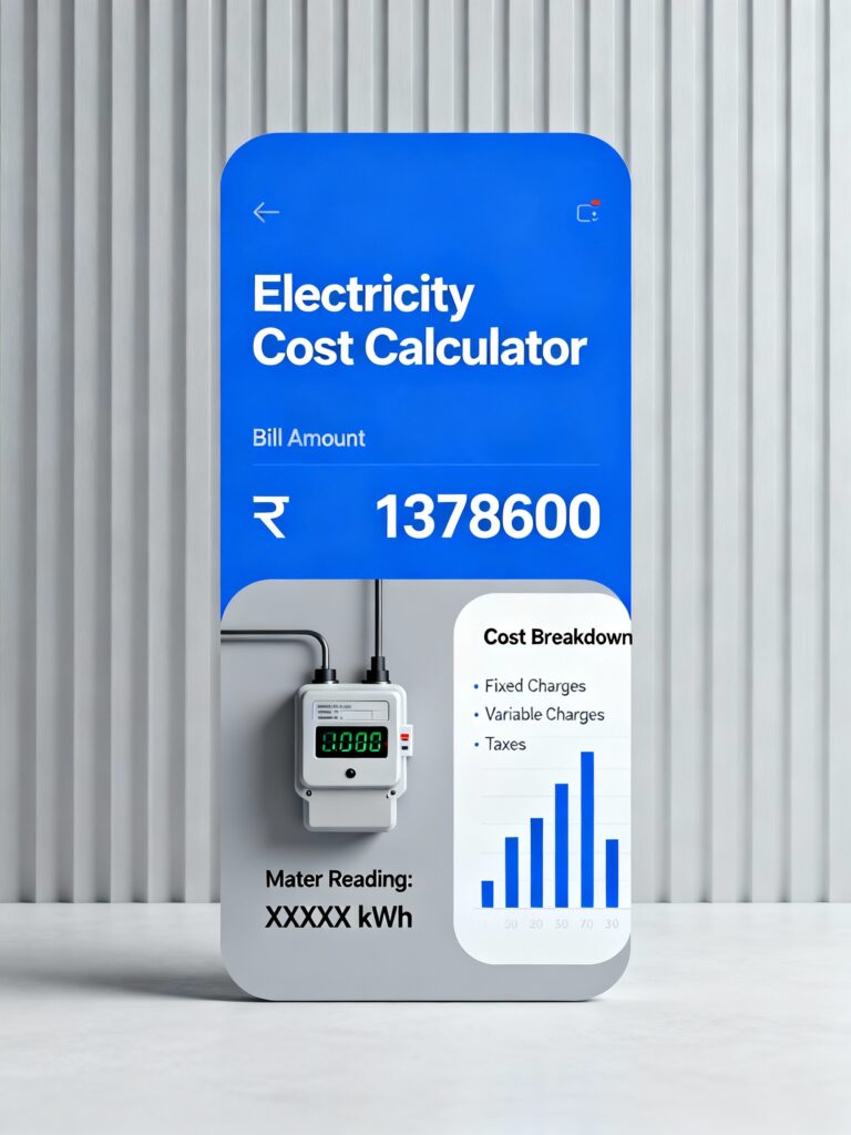 Electricity Cost Calculator – Calculate Your Monthly Power Bill Easily Electricity Cost Calculator